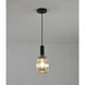 Canada 1 Light 5 inch Black and Antique Gold Pendant Ceiling Light